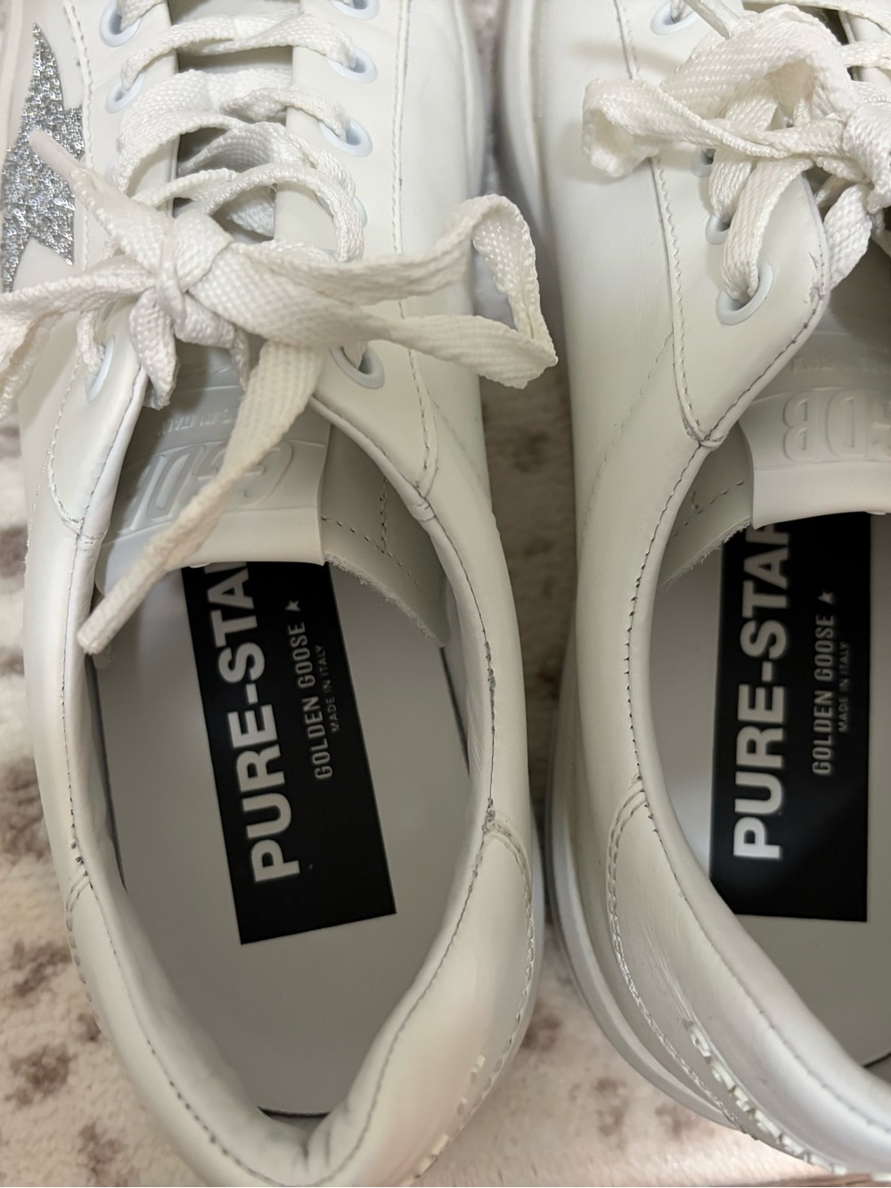 Golden Goose Pure Star Swarovski Italian Leather Sneakers - Picture 4 of 6